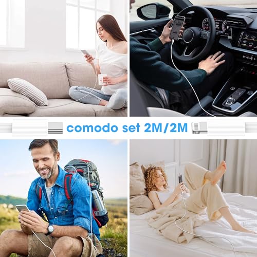 Detalle de BSTOEM Cavo USB‑C a Lightning 2m + 2m: Ricarica rapida affidabile per iPhone e iPad