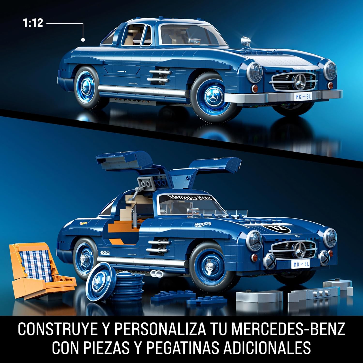 Thumbnail 2 de Mattel Brick Shop Mercedes 300 SL 1:12