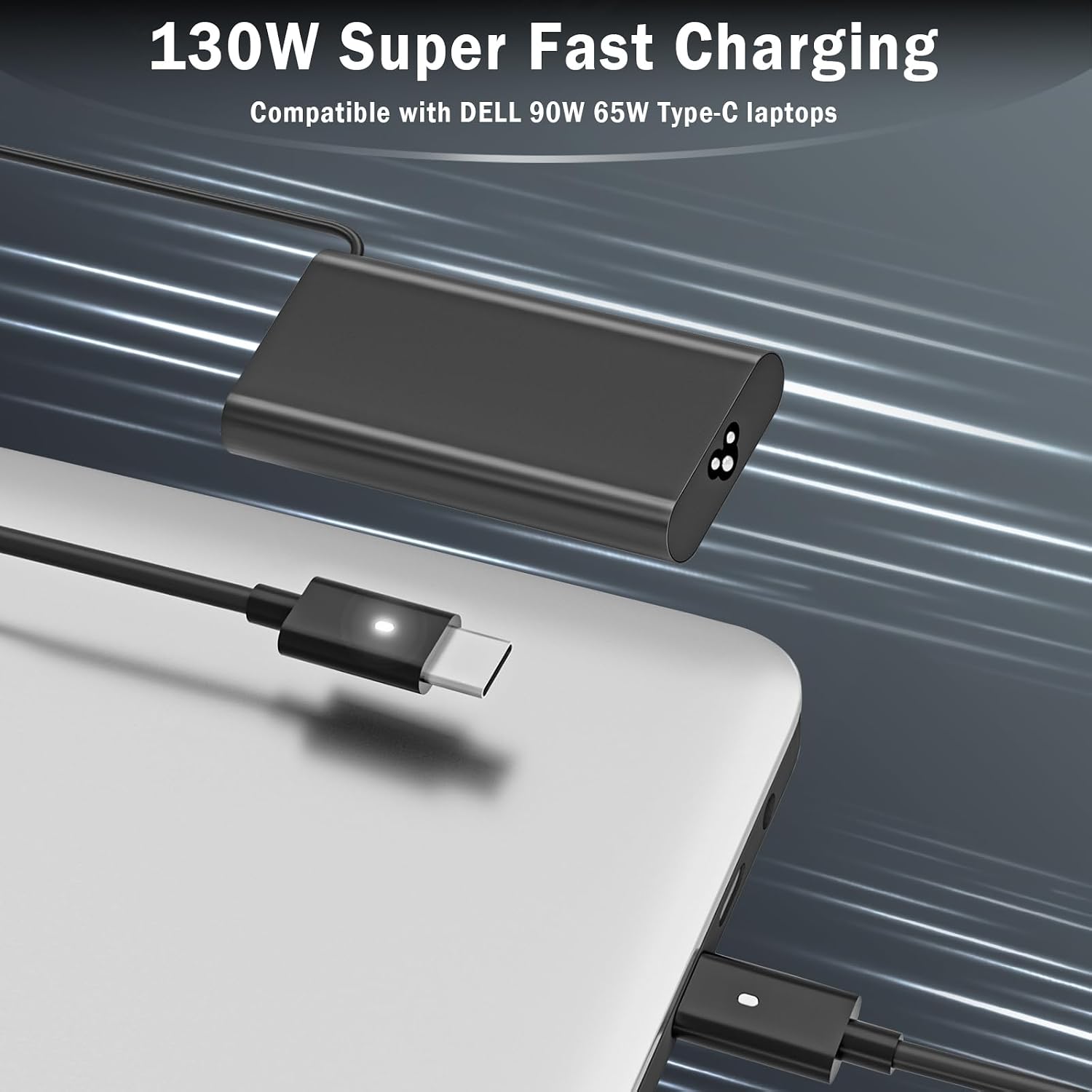 Detalle 2 de PIOEVTKA 130W USB-C Laptop Charger for Dell Laptops