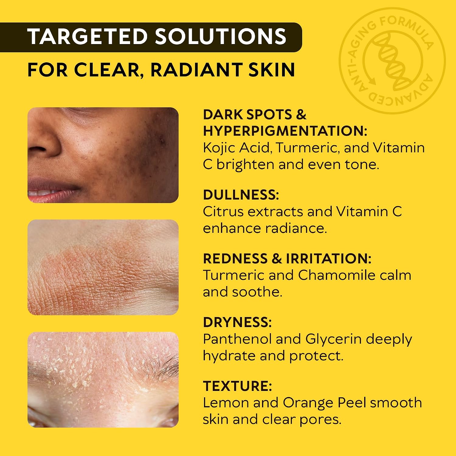 Detalle 2 de RICHGRAND Turmeric Kojic Acid Cleansing Pads with Vitamin C and Lemon