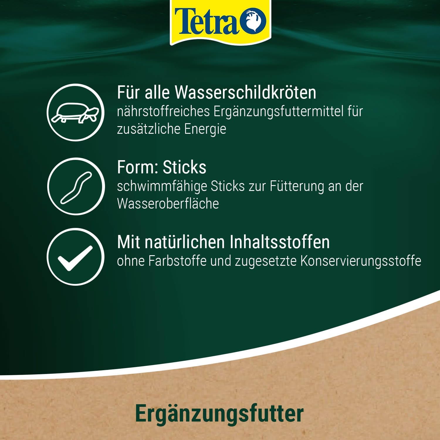 Detalle 2 de Tetra ReptoMin Energy Schildkröten-Futter – hochwertiges Premiumfutter mit Krill & Garnelen, 250 ml Dose