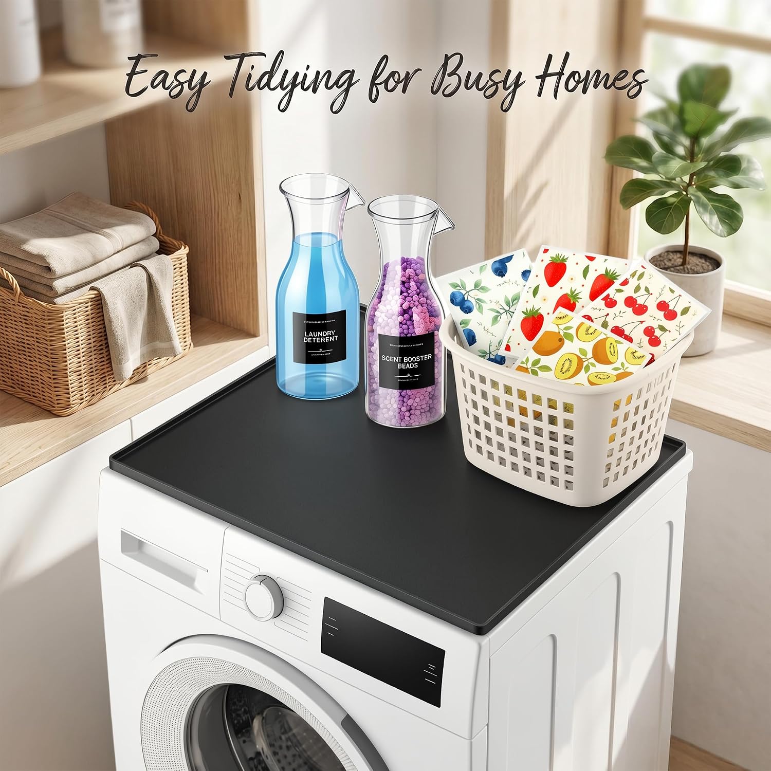 Thumbnail 6 de GIXSEGIE UHD-5V23X Silicone Washer and Dryer Top Protector Mat, 23.6 x 19.7 in