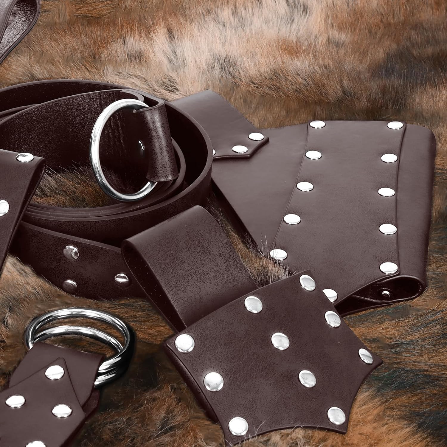 Thumbnail 4 de 6-Piece Medieval Renaissance Sword Belt Set for Pirate Costumes