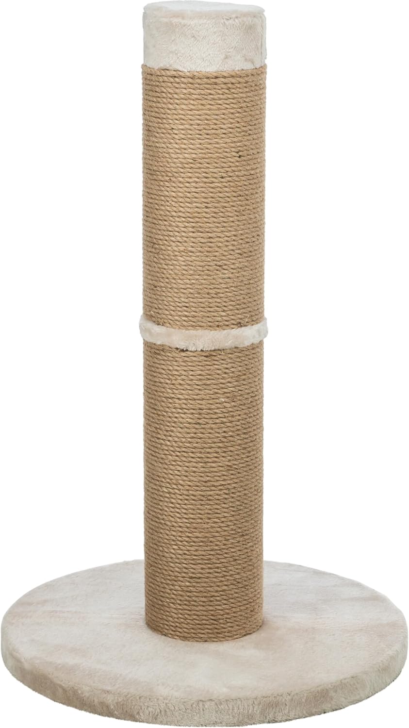 Detalle de TRIXIE Rue Griffoir XXL en sisal pour chats de grande taille avec base peluche beige – 80 cm