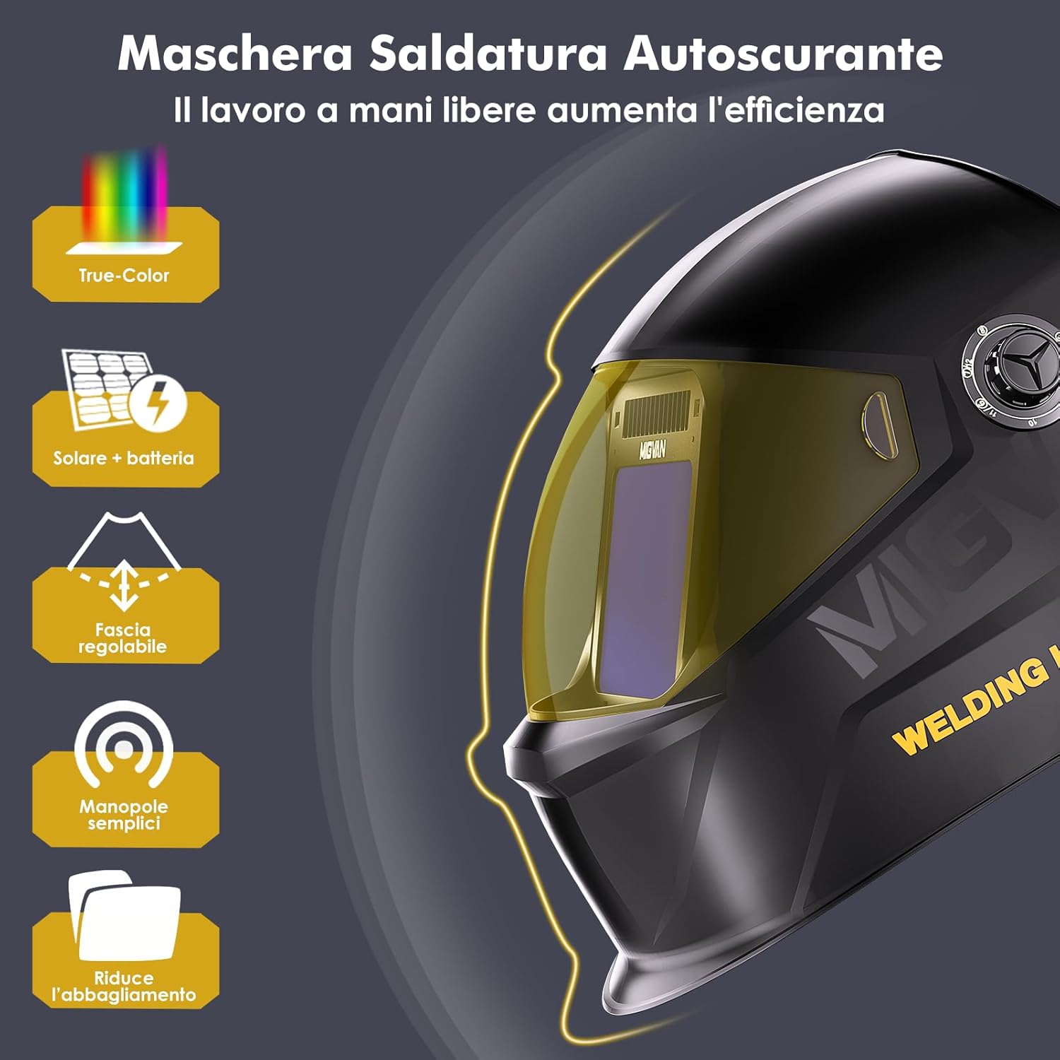 Detalle 2 de MIGVAN Maschera saldatura True-Color 0,1 ms