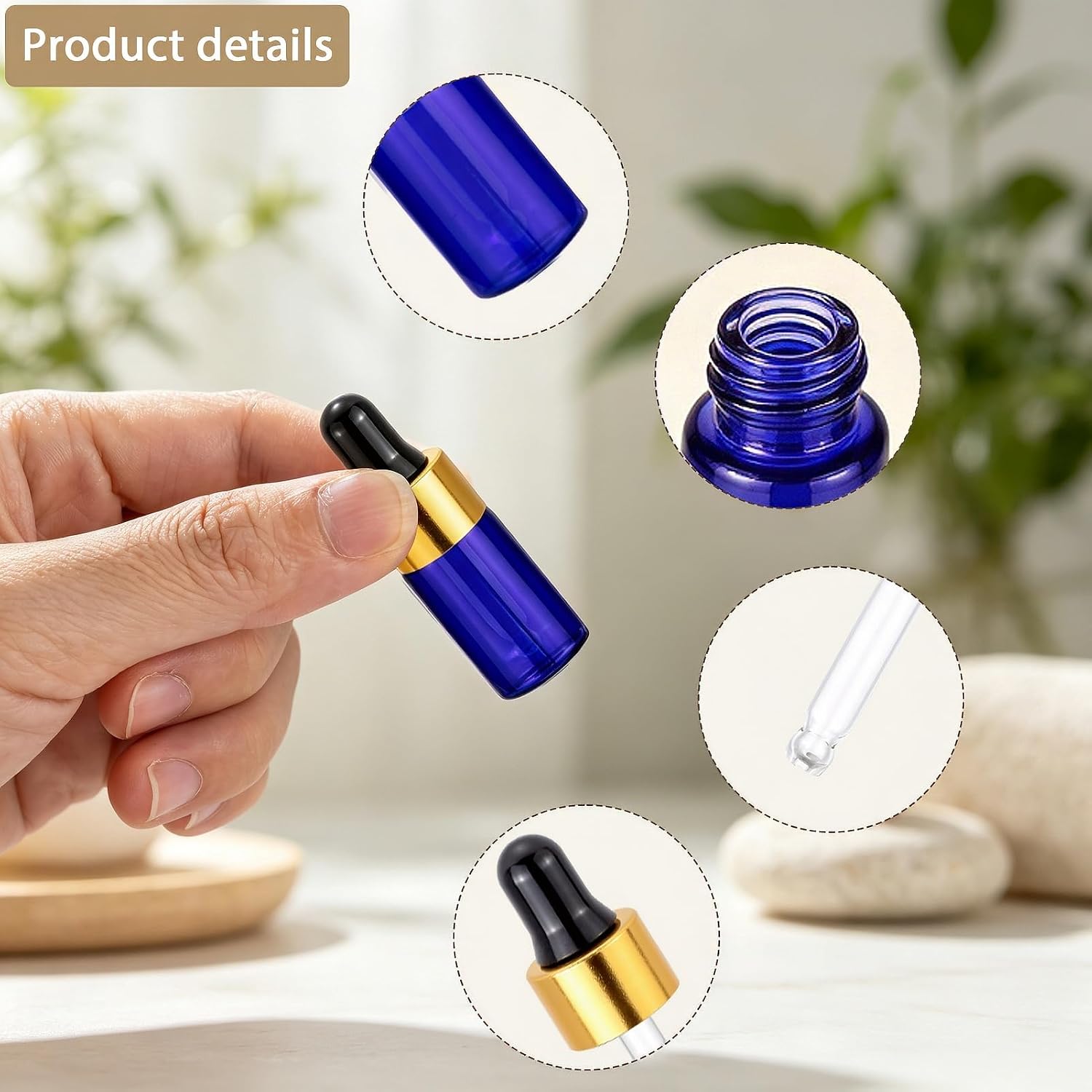 Detalle de Ellbest 3 ml glass dropper bottles