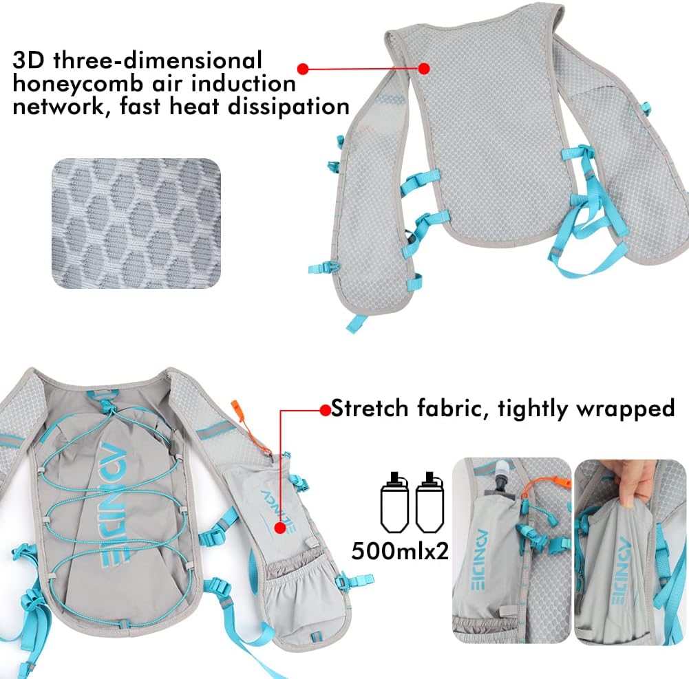 Detalle de Geila Hydration Backpack: Lightweight Running Hydration Vest for Marathon and Trail