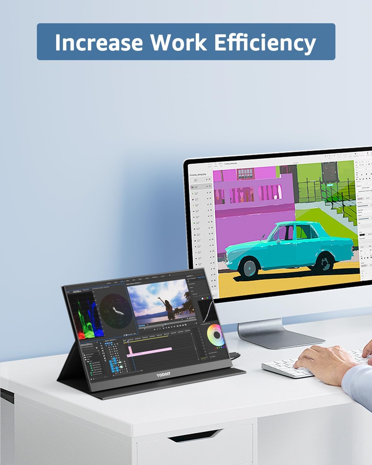 Thumbnail 4 de Yodoit Portable Monitor 14" – 1080p IPS Second Screen for versatile on-the-go setups