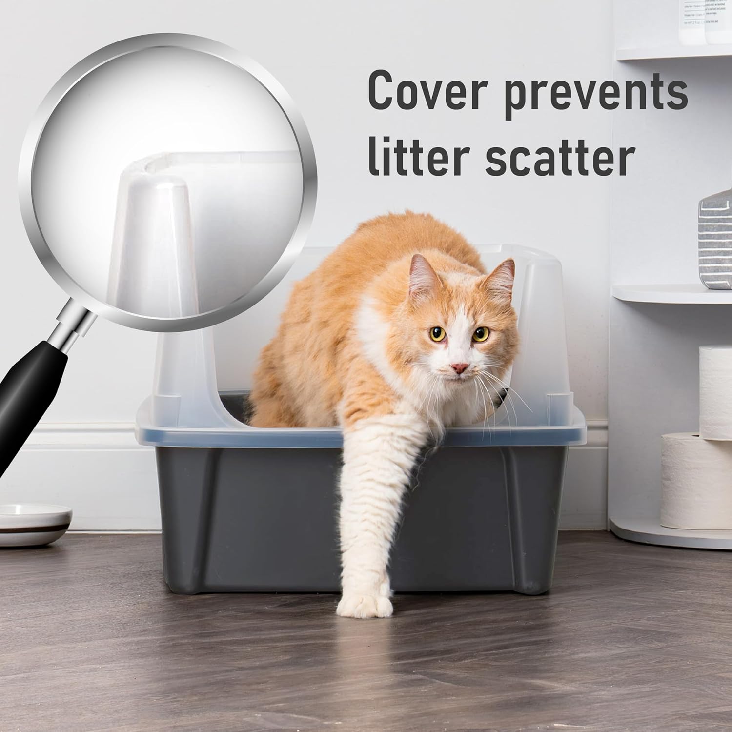 Thumbnail 6 de Iris Ohyama Lettiera per gatti XL extra large grigia con lati alti rimovibili, a prova di perdite