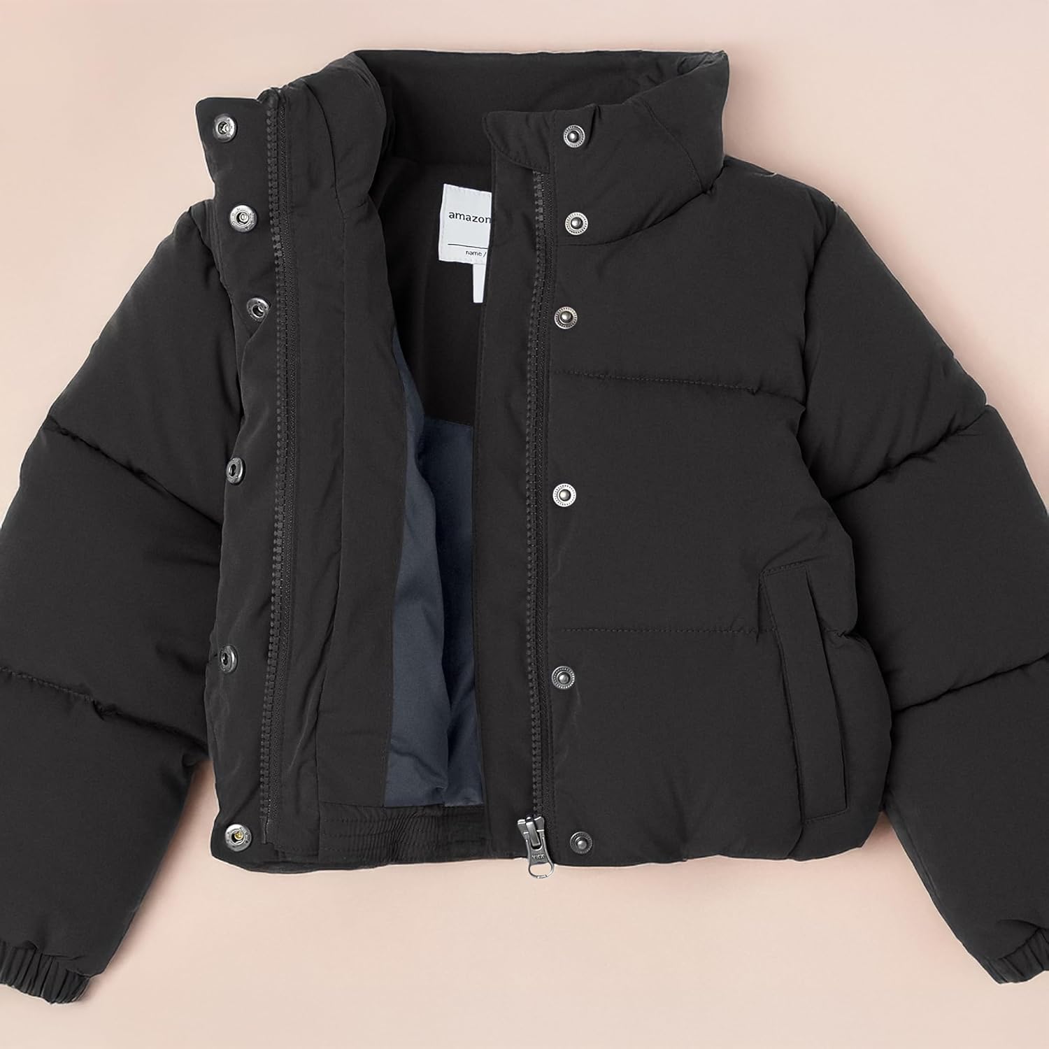 Thumbnail 3 de Amazon Essentials Girls’ Cropped Full-Zip Puffer Jacket (quilted or sherpa fleece)