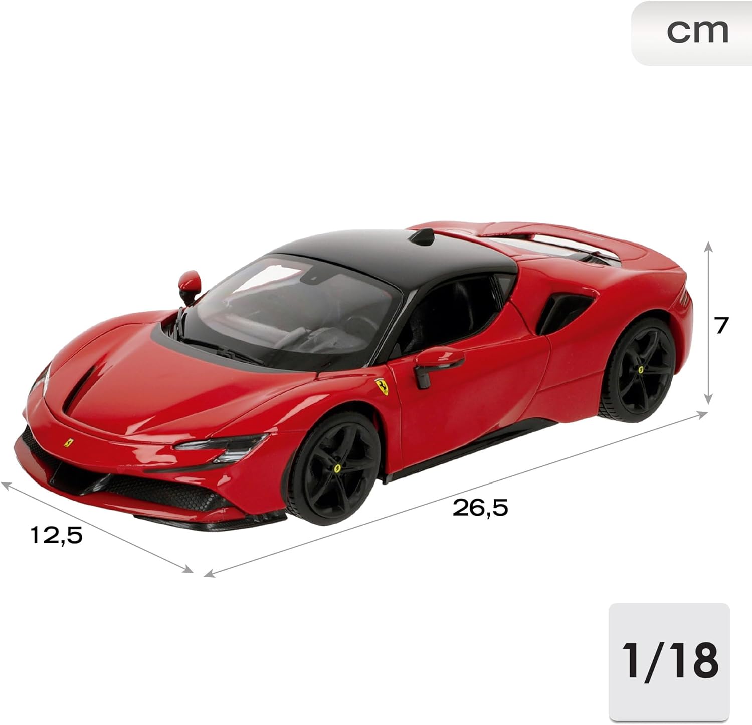 Detalle de Bburago Ferrari SF90 Stradale Modellauto im Maßstab 1:18 (Ferrari Race & Play Serie)