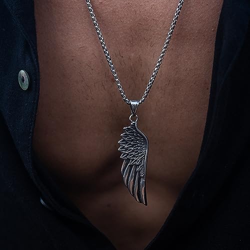 Thumbnail 5 de Made by Nami Men's 60 cm Stainless Steel Necklace with Viking Wing Pendant