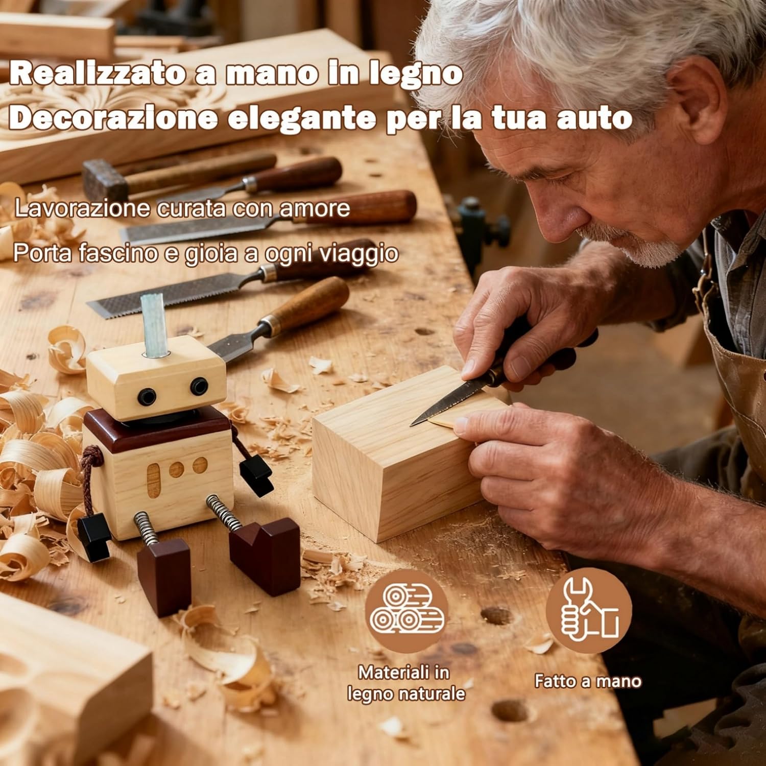 Thumbnail 4 de Profumatore Auto in Legno Oscillante 3 fragranze