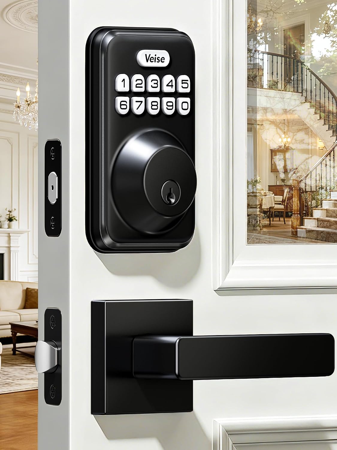 Detalle de Veise Keyless Entry Deadbolt Lock Matte Black