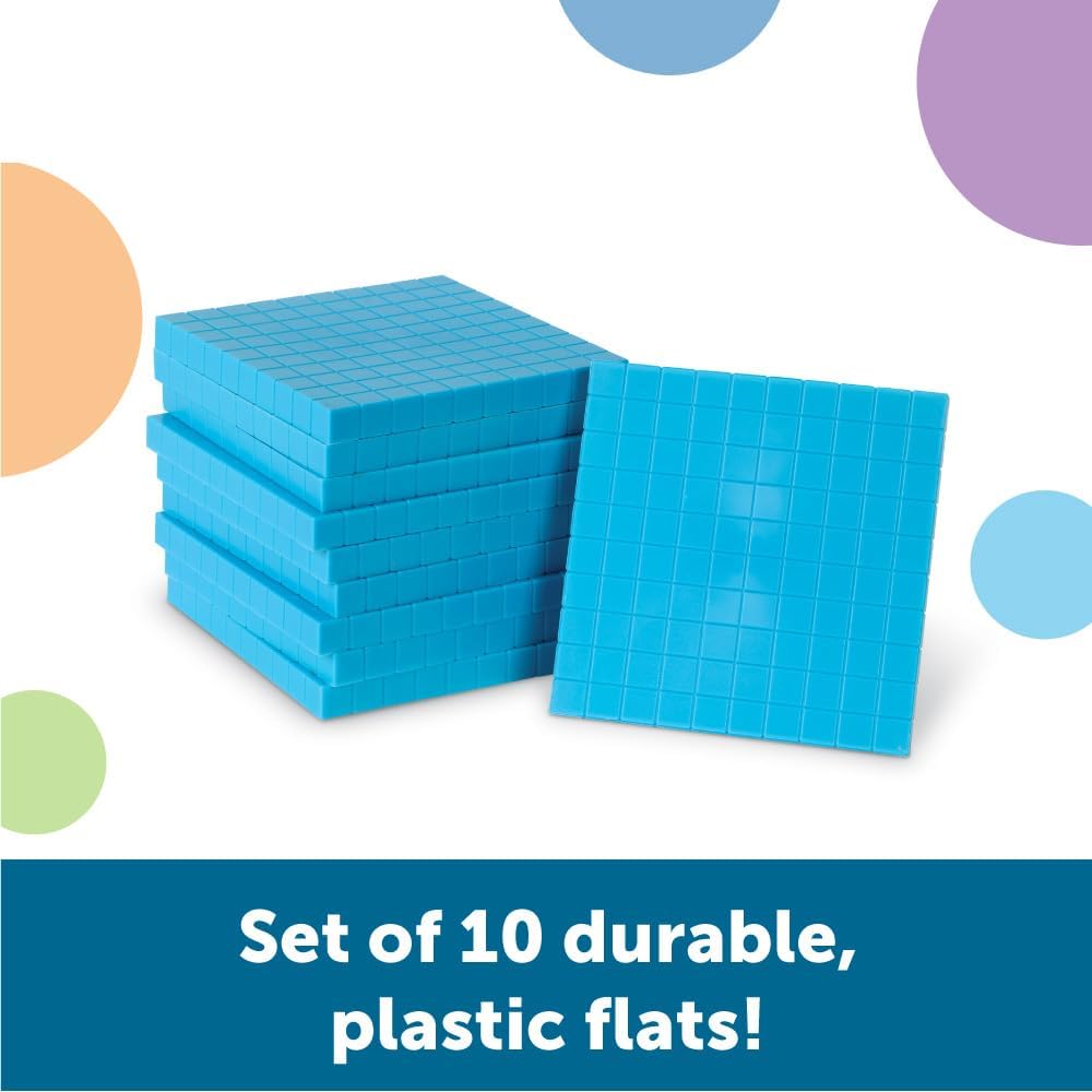 Thumbnail 2 de ラーニング リソーシズ LER 0926 プラスチック製ベーステンフラット 10個入り・約10cm角