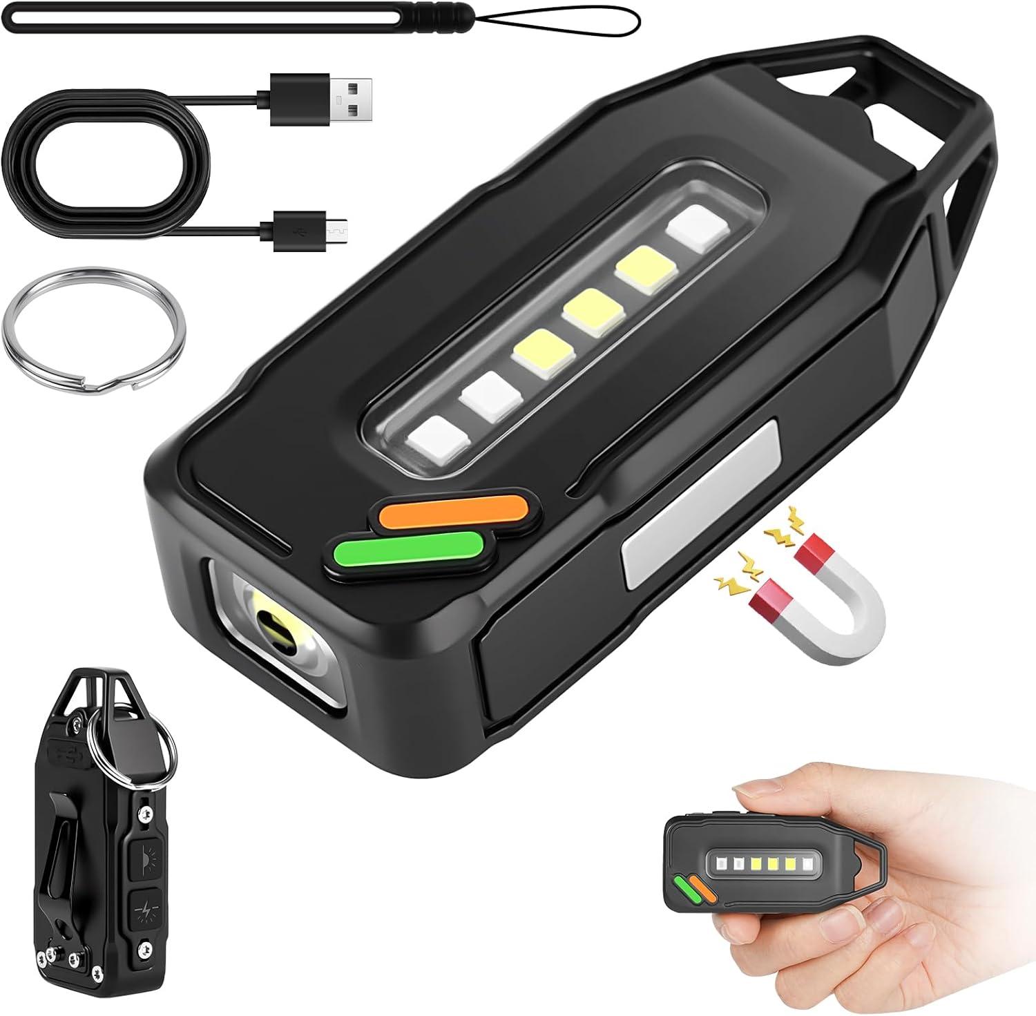 Detalle 2 de flintronic Linterna LED recargable 1200 mAh