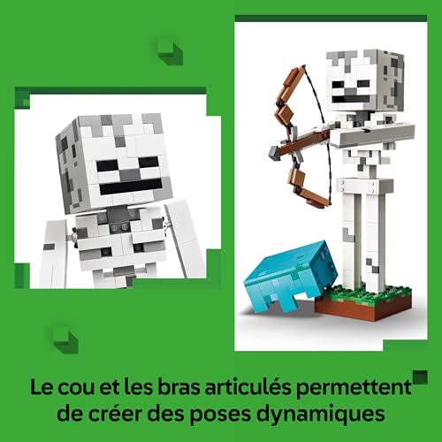 Detalle de LEGO Minecraft Le Squelette 21594 – Figurine de construction pour fans de Minecraft