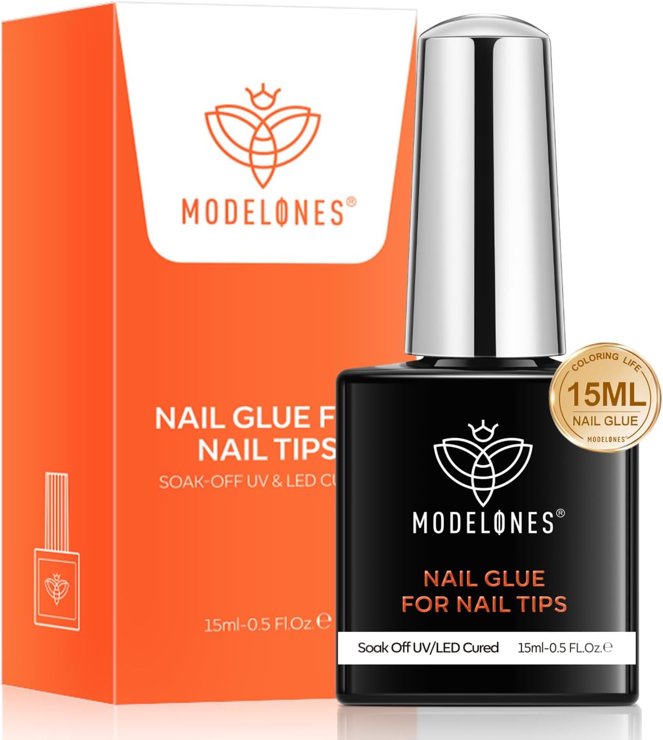 Modelones Colle pour faux ongles – Gel d’extension polyvalent 15 ml
