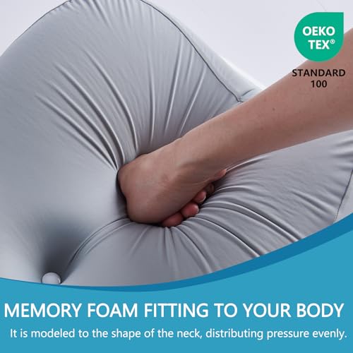 Detalle de KEVIAN Almohada Cervical Ergonómica Memory Foam 60x37x12 cm