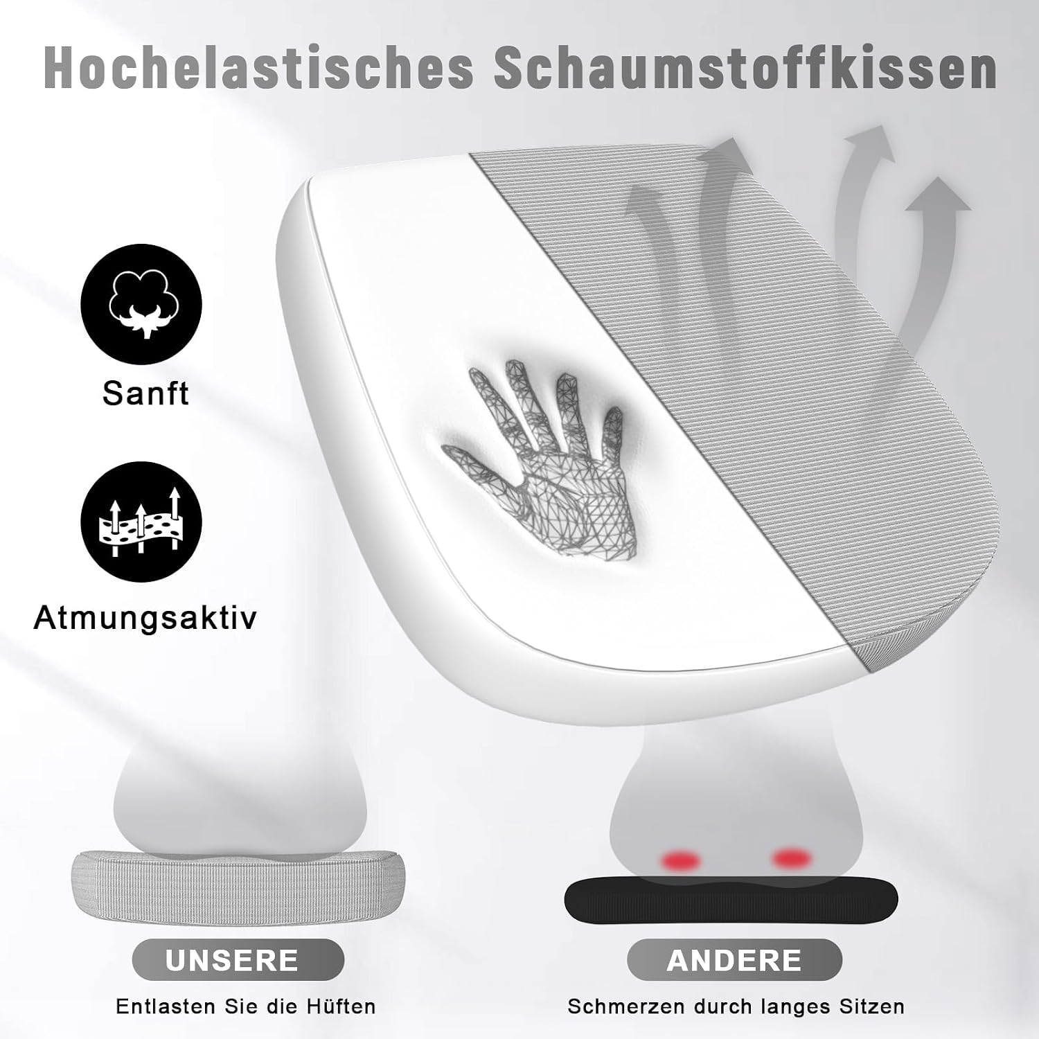Thumbnail 4 de naspaluro Bürostuhl mit Netz, 360°-Drehung