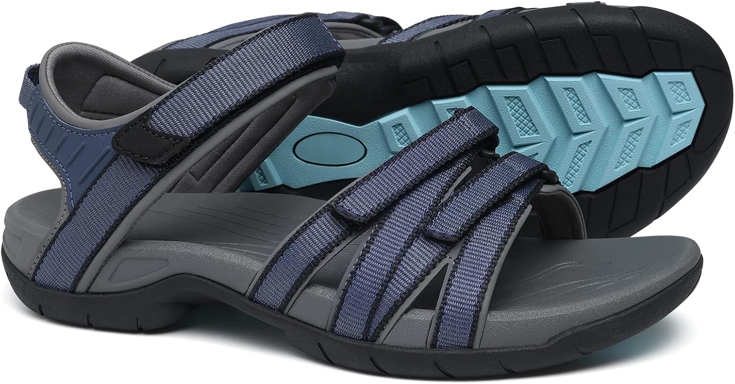 Detalle de shevalues Hiking Sandals for Women with Adjustable Straps and Arch Support