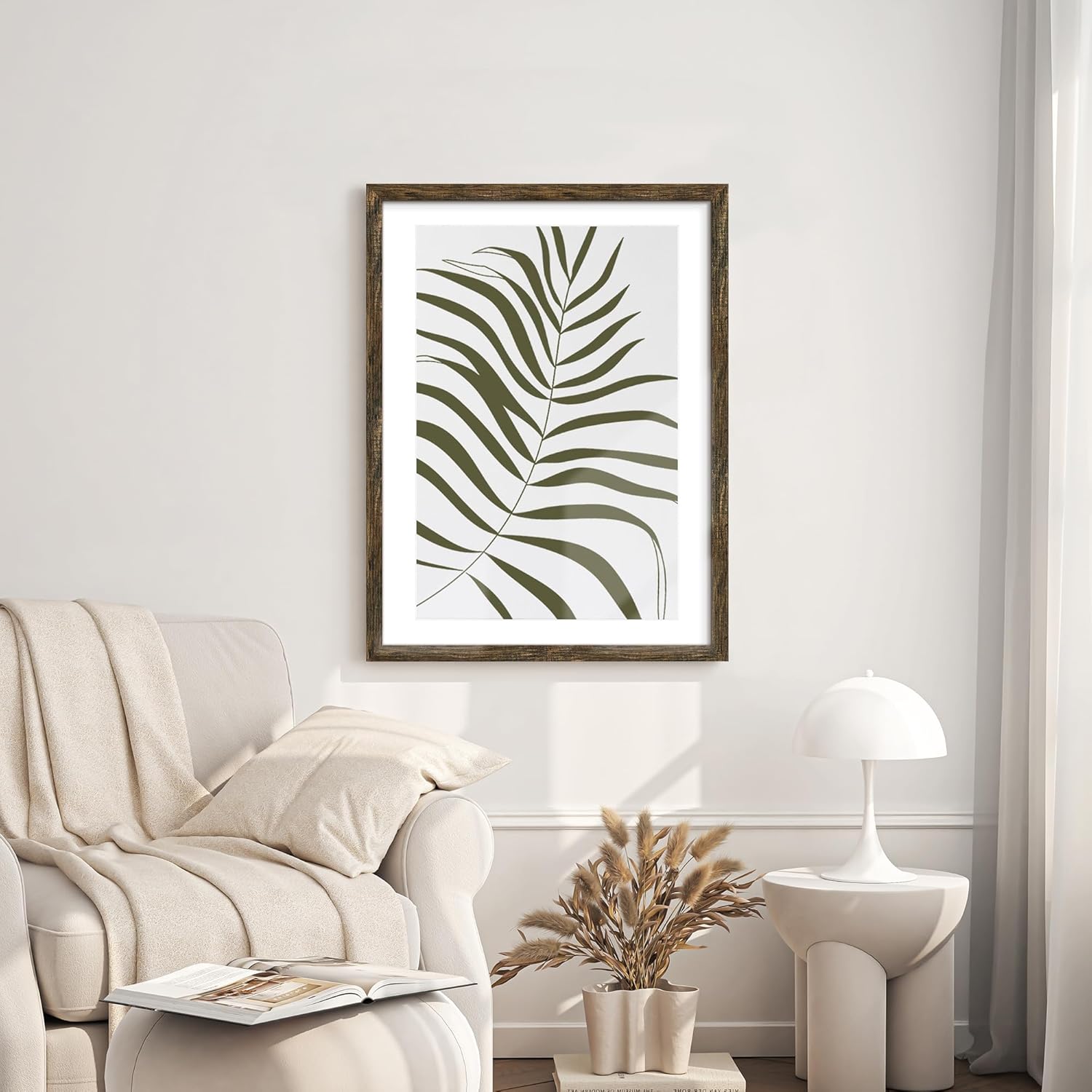 Detalle de Picrit 20x27 Picture Frame 3 Pack in Brown with Mat – Flexible Wall Display