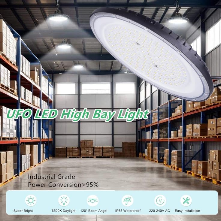 Thumbnail 1 de JBdusn BJ-UFO 100W UFO LED High Bay Light, 10,000 Lumens, IP65