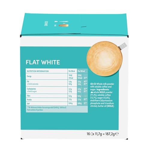 Detalle de Nescafé Dolce Gusto Flat White Coffee Pods – 16 Pods, Multipack of 3