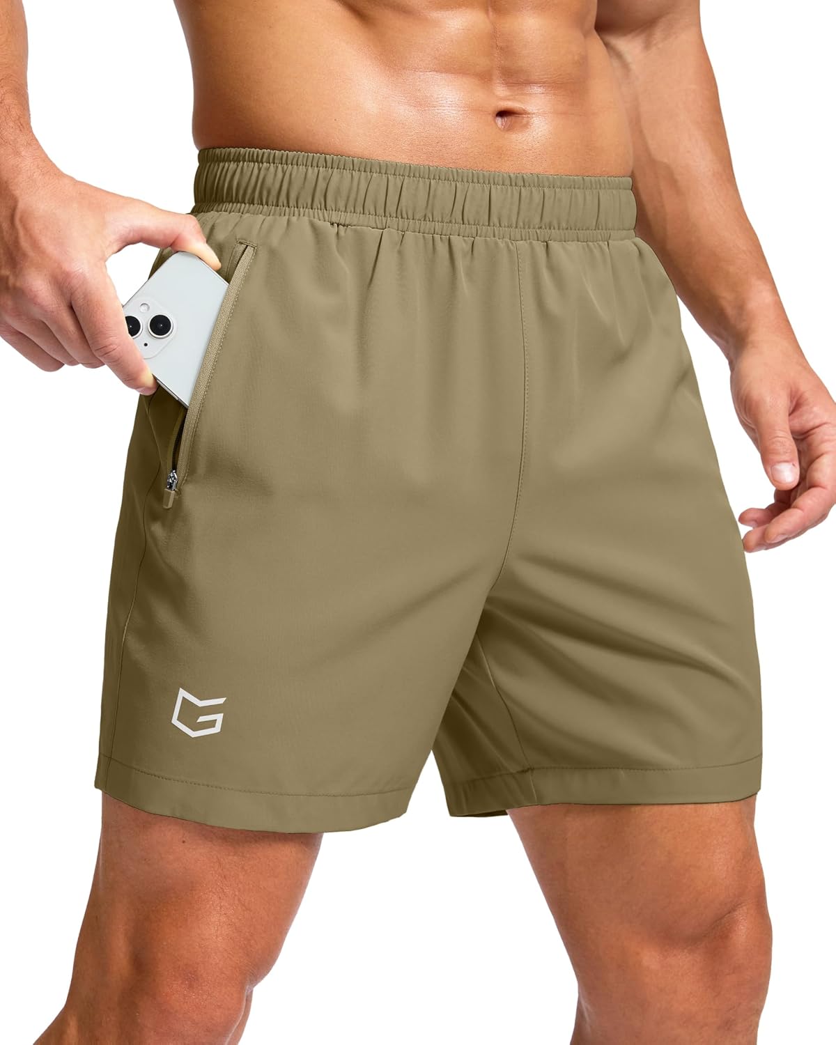 Detalle de G Gradual Men's Running Shorts, 5", 7" & 9" Options, Zipper Pockets, UPF 50+