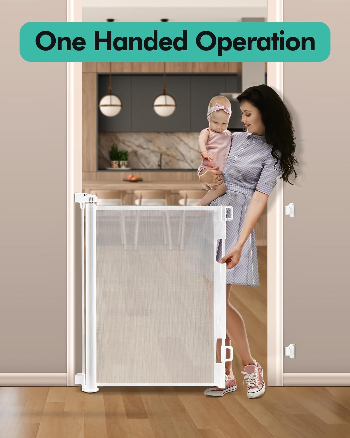 Detalle de Lexixi ibao Retractable Baby Gate 33