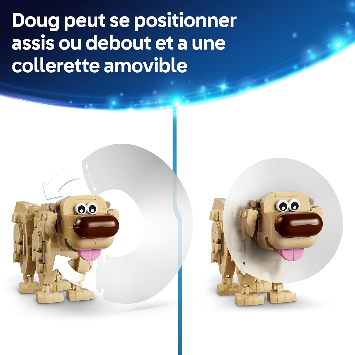 Thumbnail 2 de LEGO Disney Pixar Kevin et Doug – Chien Golden Retriever & Oiseau Exotique, Décoration DIY et Jouet d’Expérience