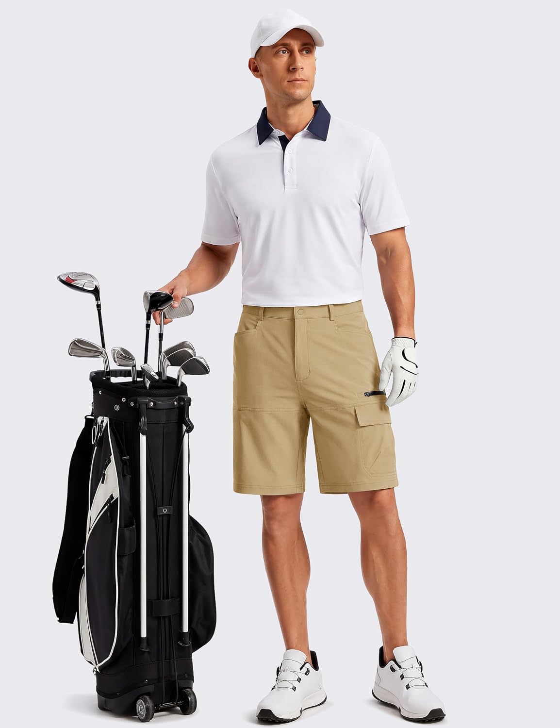Detalle 2 de TACVASEN Men's Quick-Dry Cargo Shorts, Summer Style, 5 Pockets