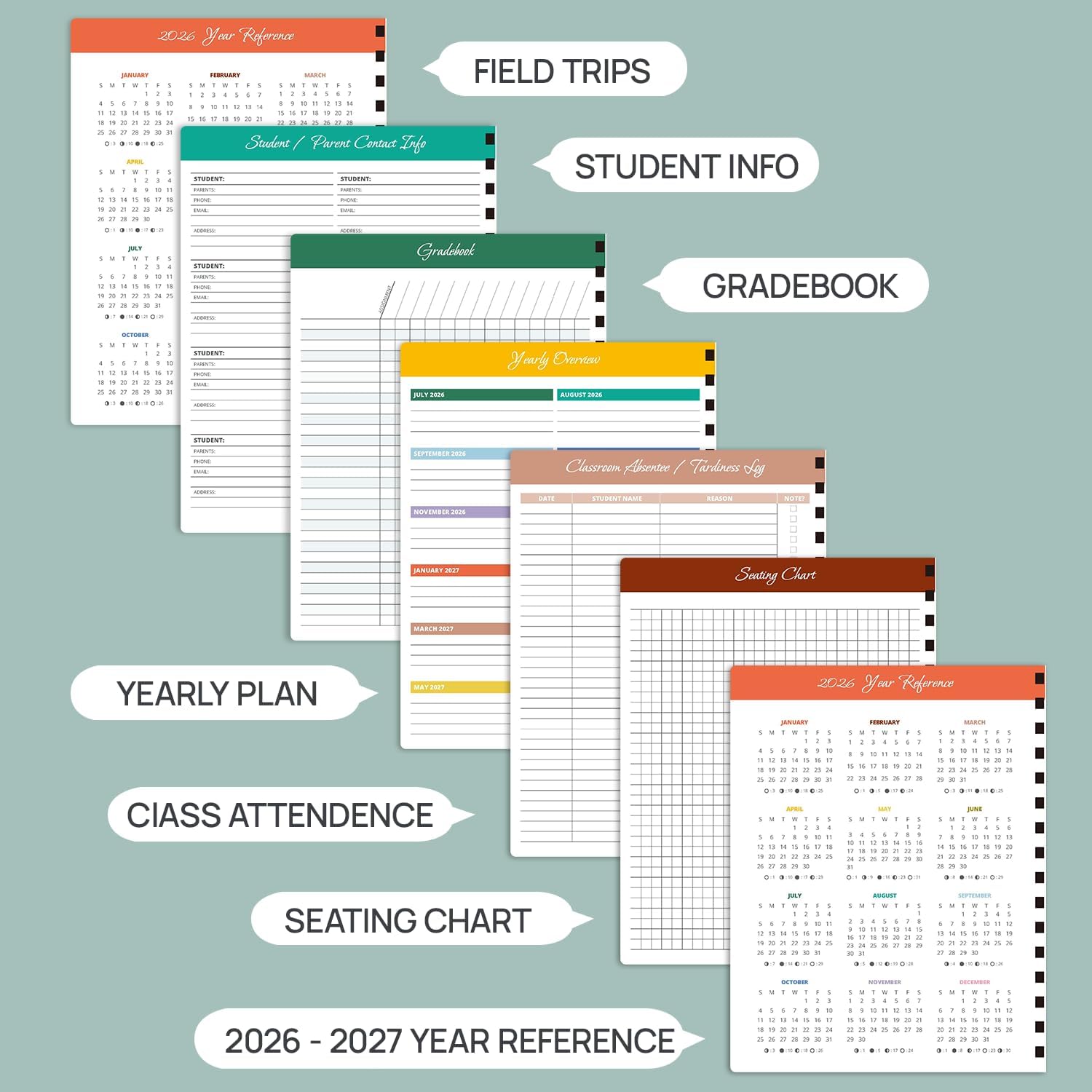 Detalle 1 de POPRUN Teacher Planner 2026–2027