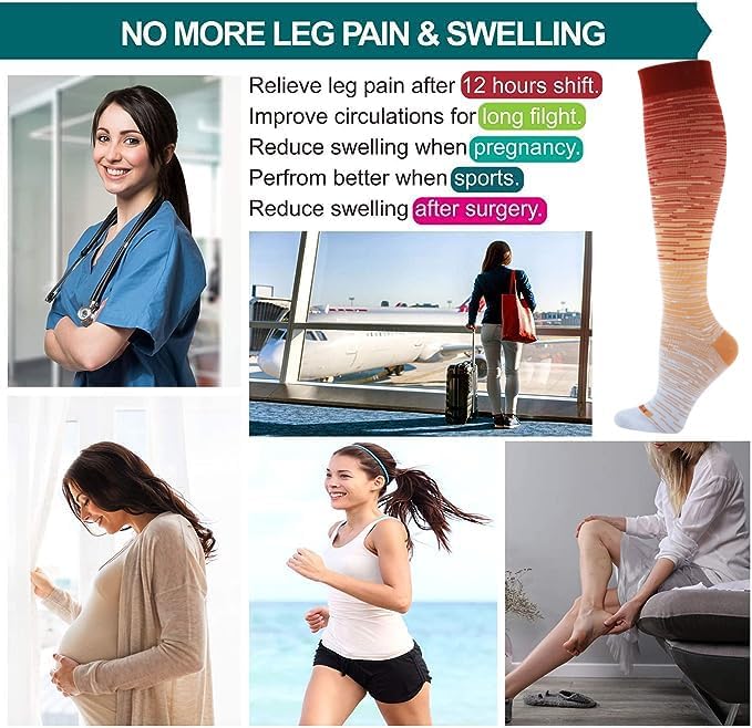 Thumbnail 1 de LEVSOX 20-30 mmHg Compression Socks for Women and Men, Knee-High
