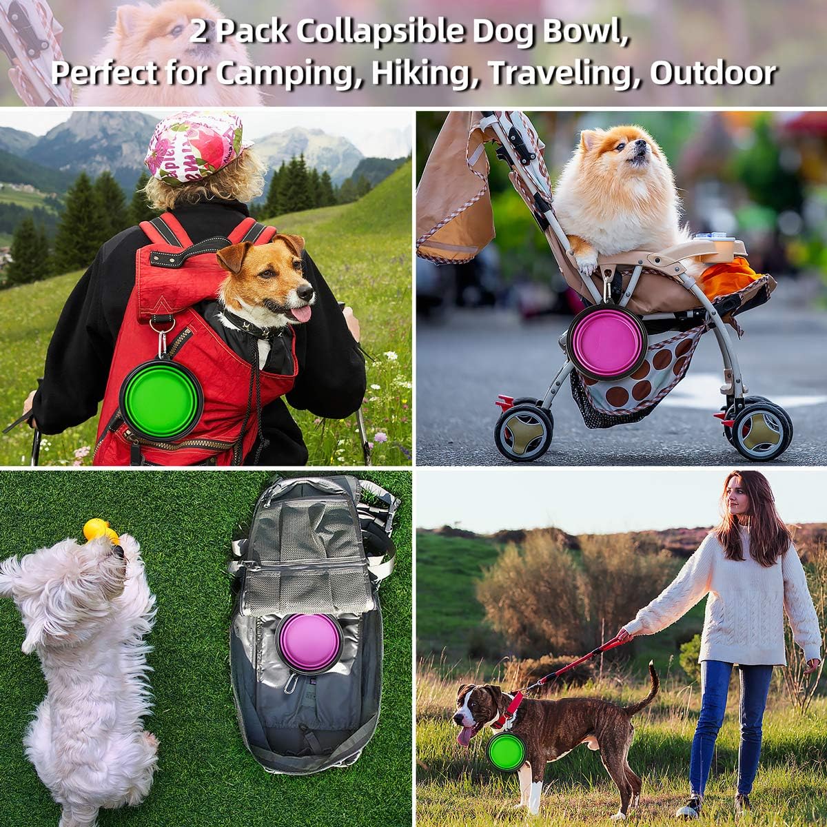 Thumbnail 3 de Kytely Collapsible Dog Bowls 34 oz