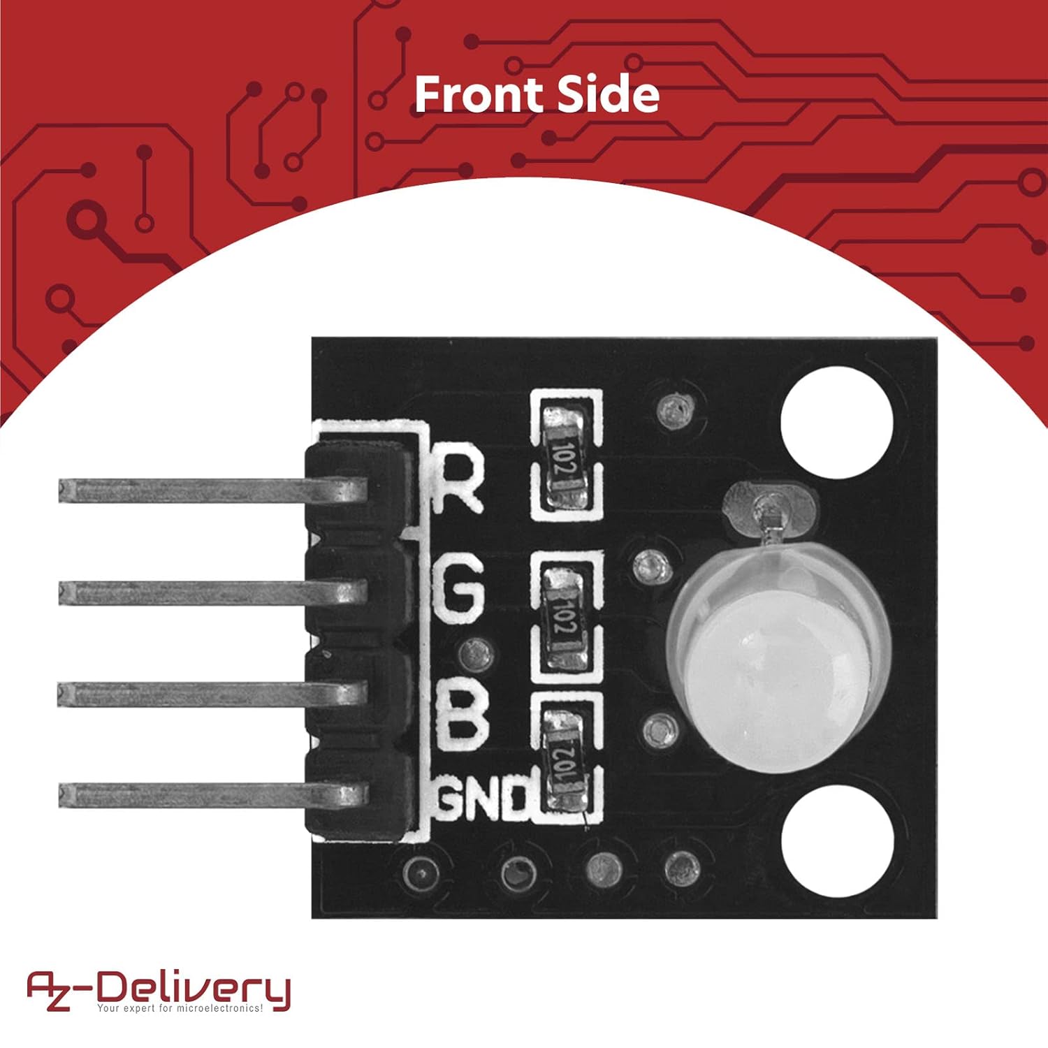Detalle 2 de AZDelivery 3 x KY-016 FZ0455 modulo LED RGB a 3 colori per Arduino (con e-book)