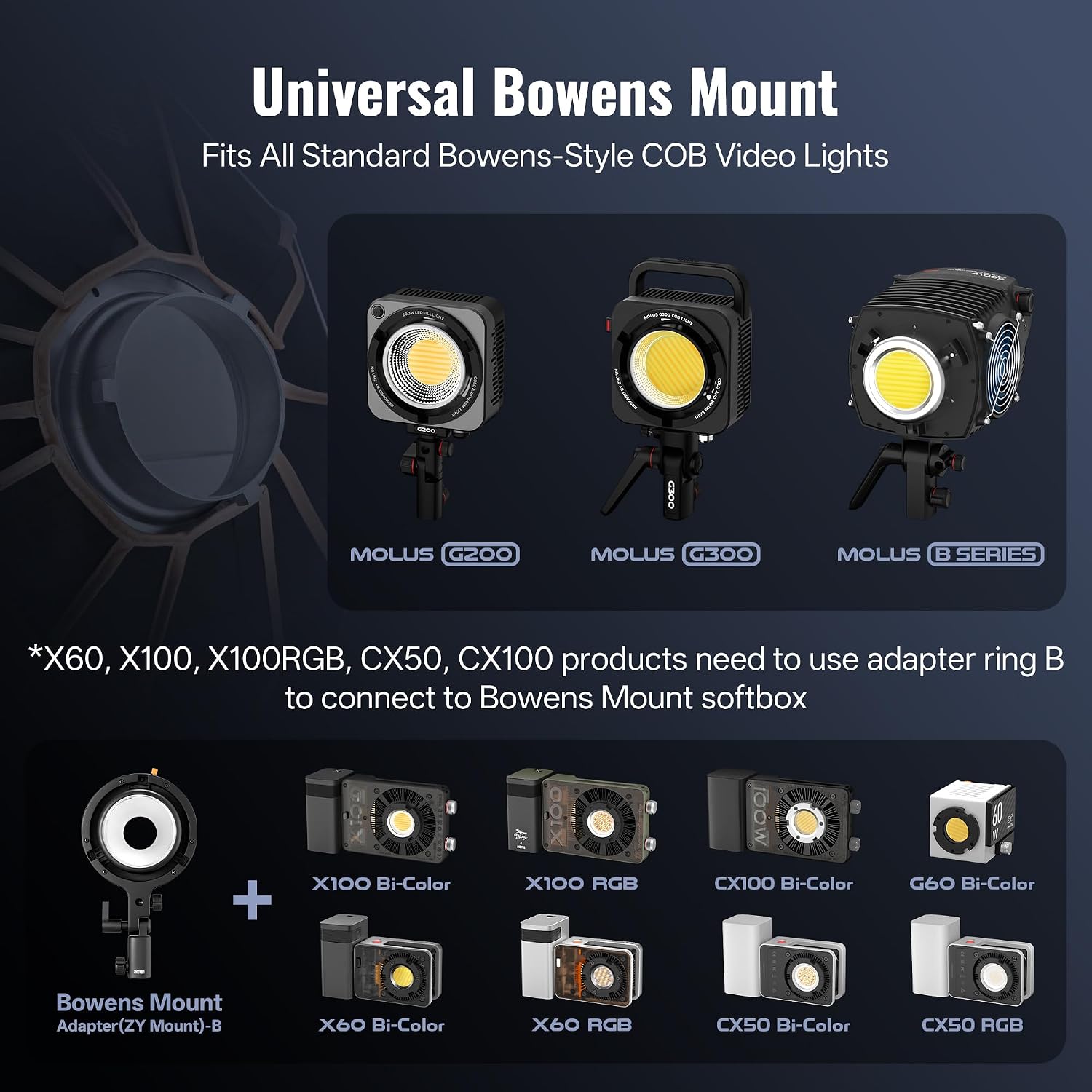 Thumbnail 4 de ZHIYUN Lantern Softbox 85cm with Bowens Mount — Universal 360° Light Diffuser for ZHIYUN X60 / CX100 / G60 / X100 / G200 / G300
