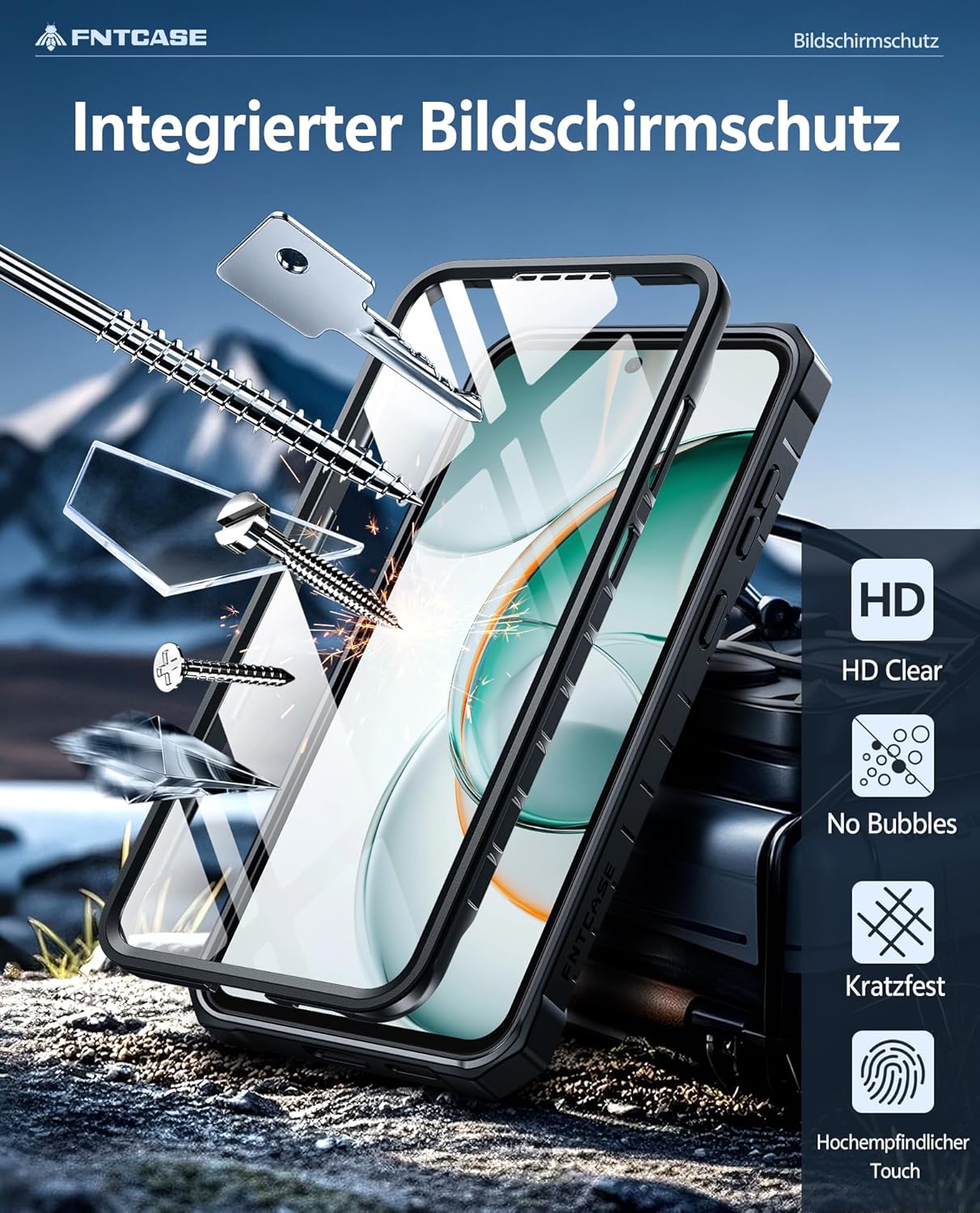 Thumbnail 4 de FNTCASE for Samsung Galaxy A57 Case: Military-Grade Protection with Integrated Screen Protector and Kickstand