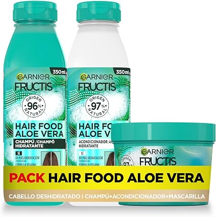 Detalle de Garnier Fructis Hair Food Aloe Vera Pack 💧 Hidratación y Desenredo