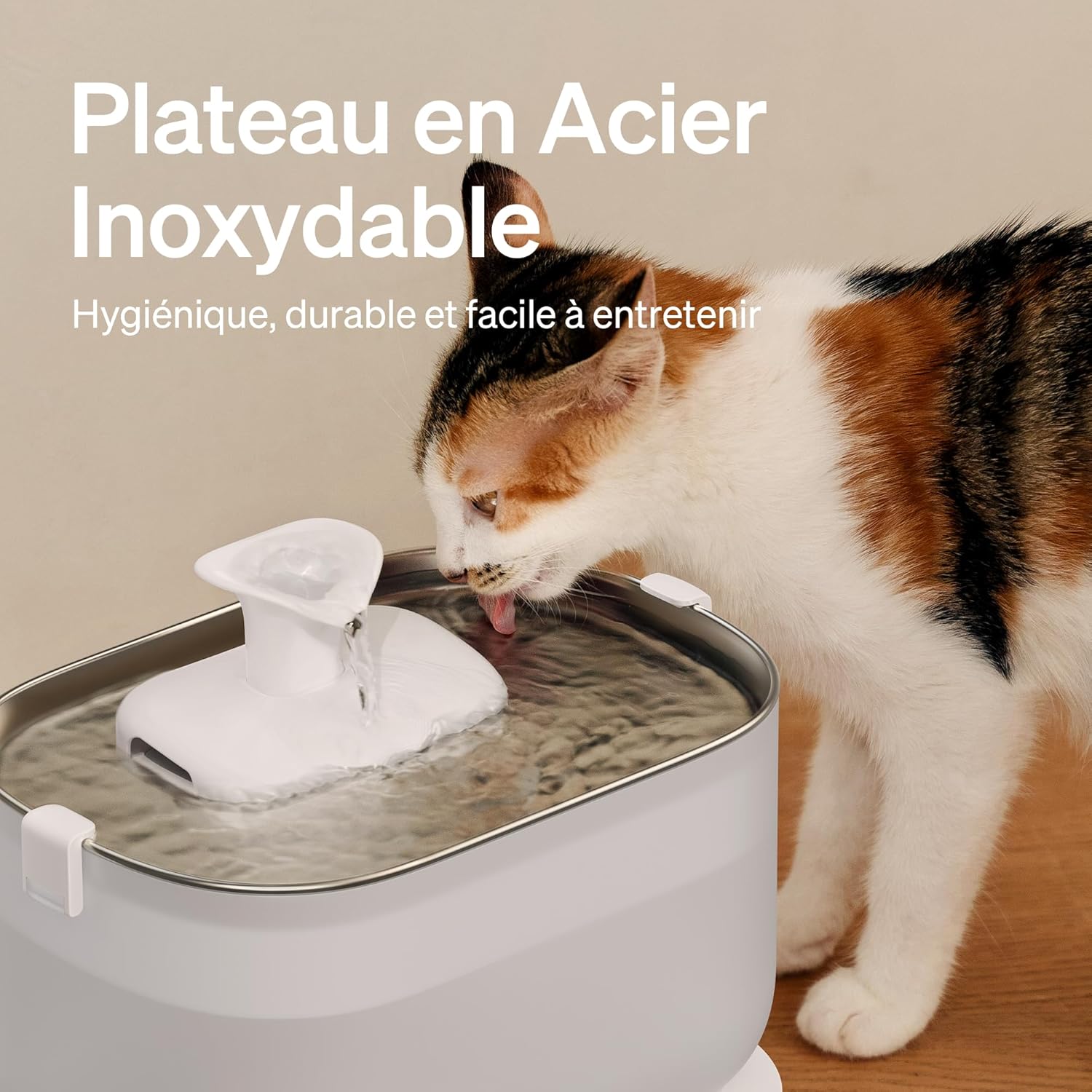 Thumbnail 4 de PETLIBRO Dockstream : fontaine à eau pour chat en acier inoxydable avec pompe sans fil, 2 modes et filtration multicouche (2,5 L)