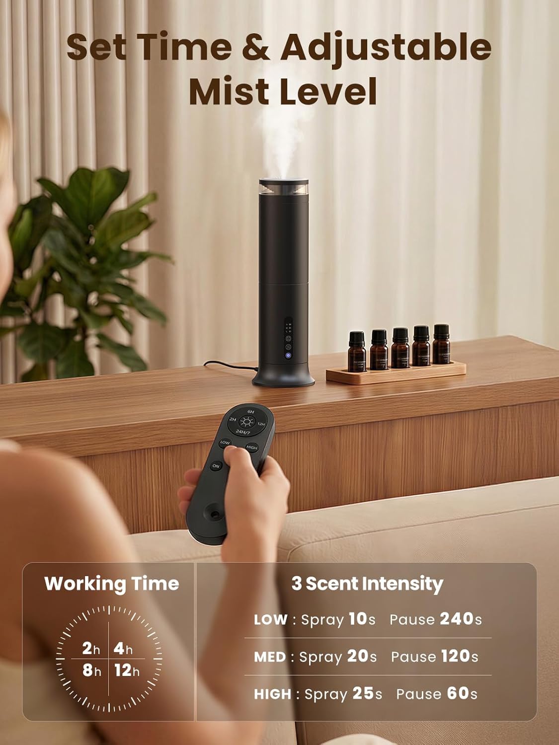 Thumbnail 4 de XEITIN Waterless Diffuser with 5 Hotel-Inspired Aromatic Oils — Coverage up to 2000 Sq Ft