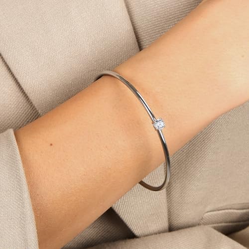 Detalle de MORELLATO Bracciale Donna Collezione Cerchi SAKM63 in Acciaio Inossidabile con Pietra