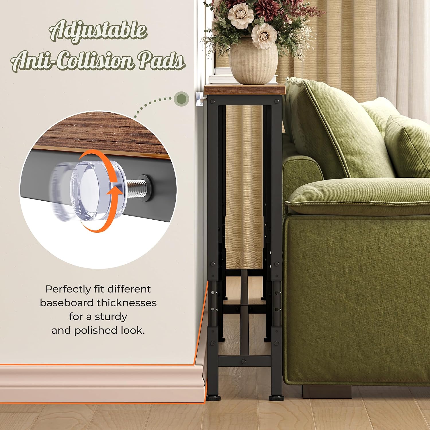 Thumbnail 6 de Huuger 102.4-Inch Sofa Table with Adjustable Height and Built-In Power