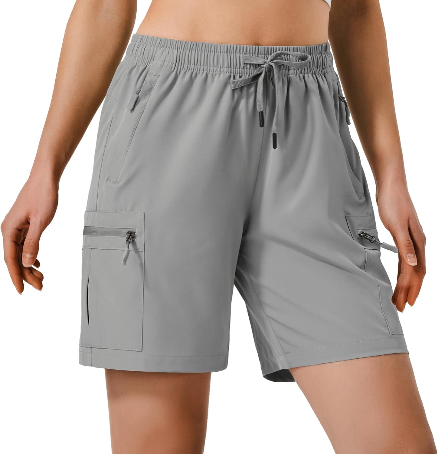Detalle de Hugut Women's Lightweight Hiking Shorts with Quick-Dry and Water-Repellent Fabric