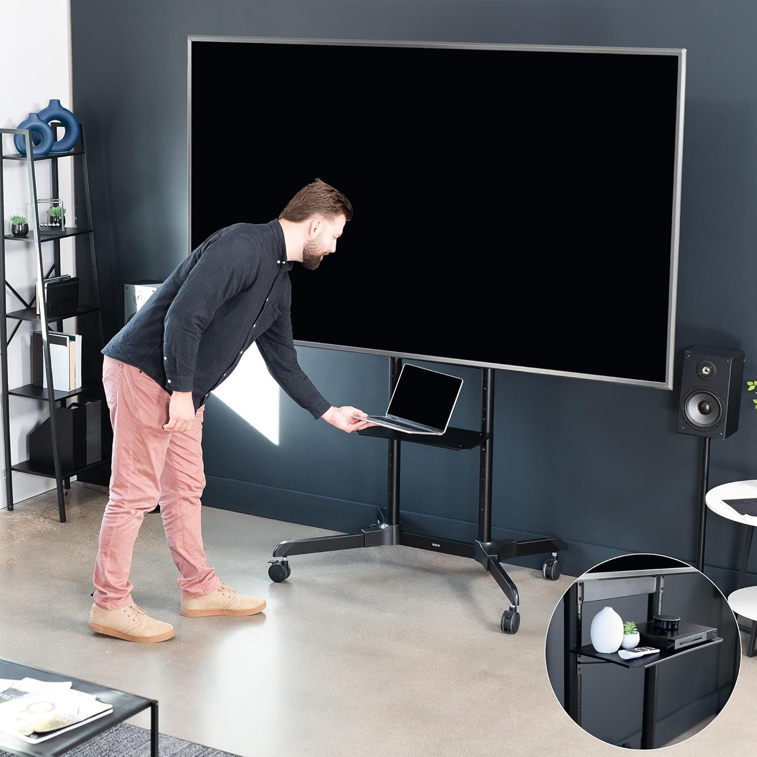 Detalle de VIVO Mobile TV Cart STAND-TV100E