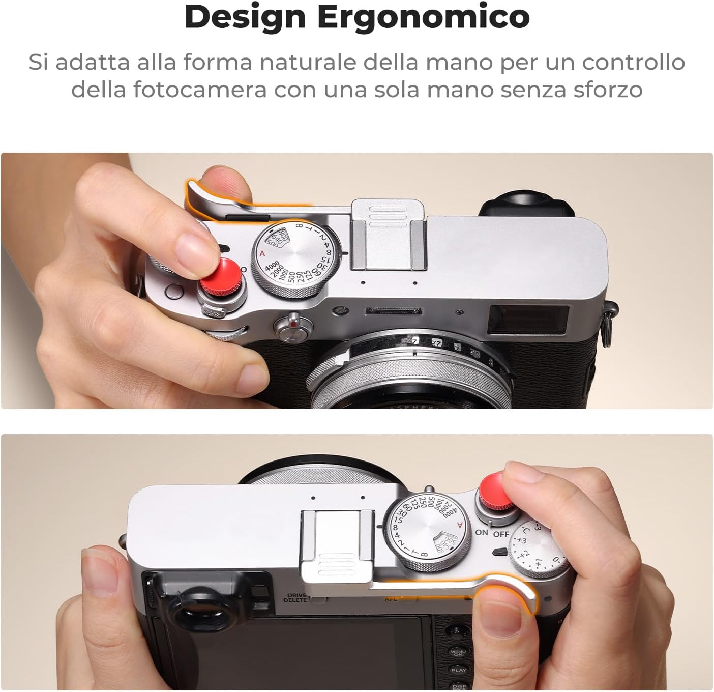 Detalle 2 de K&F CONCEPT Kit Impugnatura Hot Shoe per X100V 6,7 cm