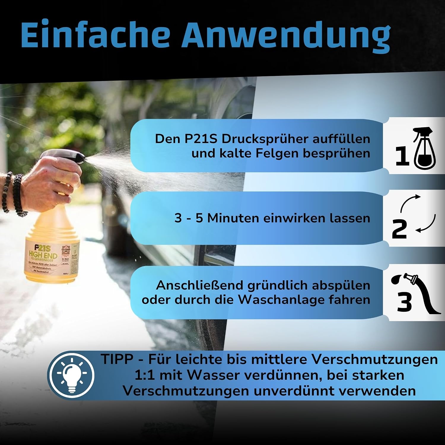 Detalle 2 de DR. WACK P21S Felgenreiniger 5 L đź§˝