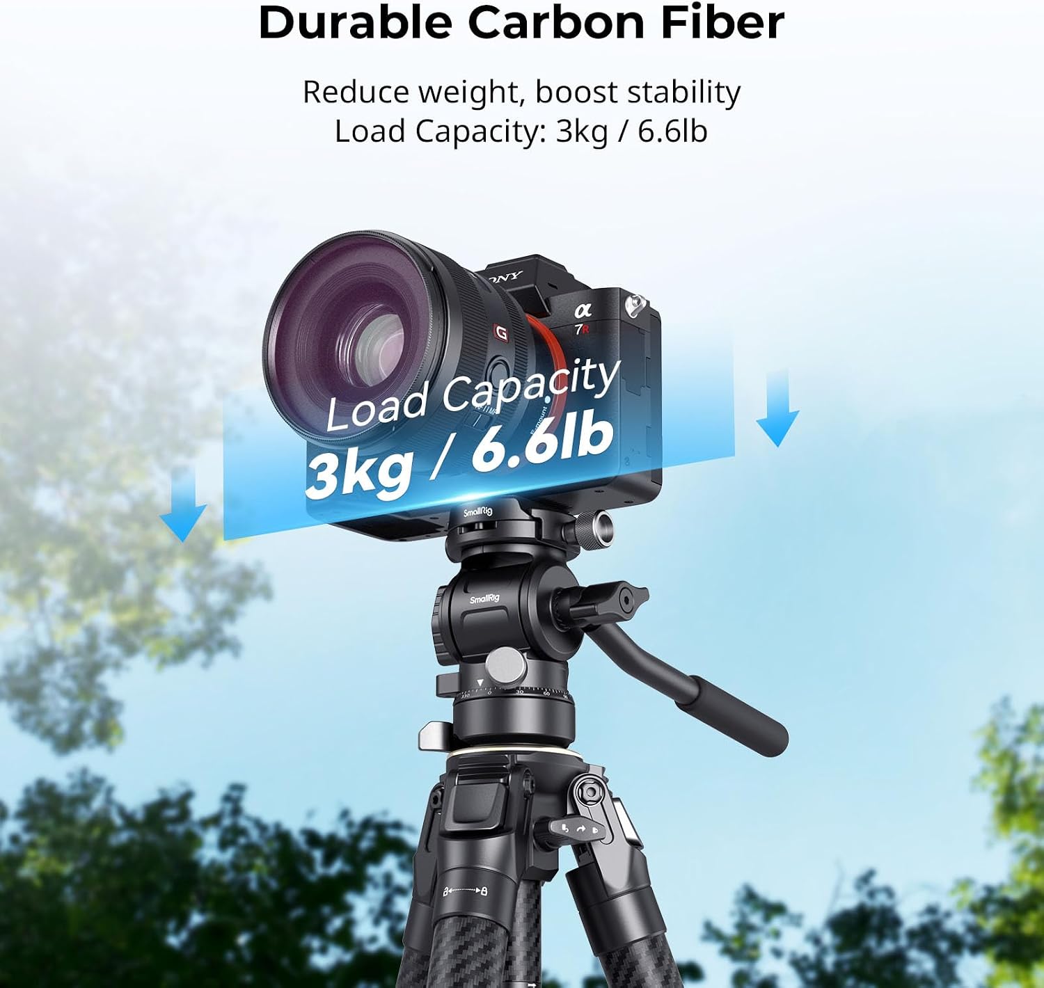 Thumbnail 4 de SMALLRIG 5028 Trépied voyage carbone 158 cm