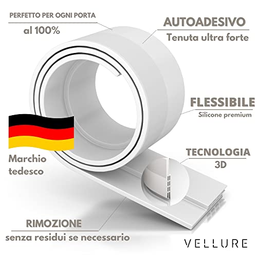 Detalle de Vellure Paraspifferi porta blindata NUOVO: sottoporta Premium, bianco