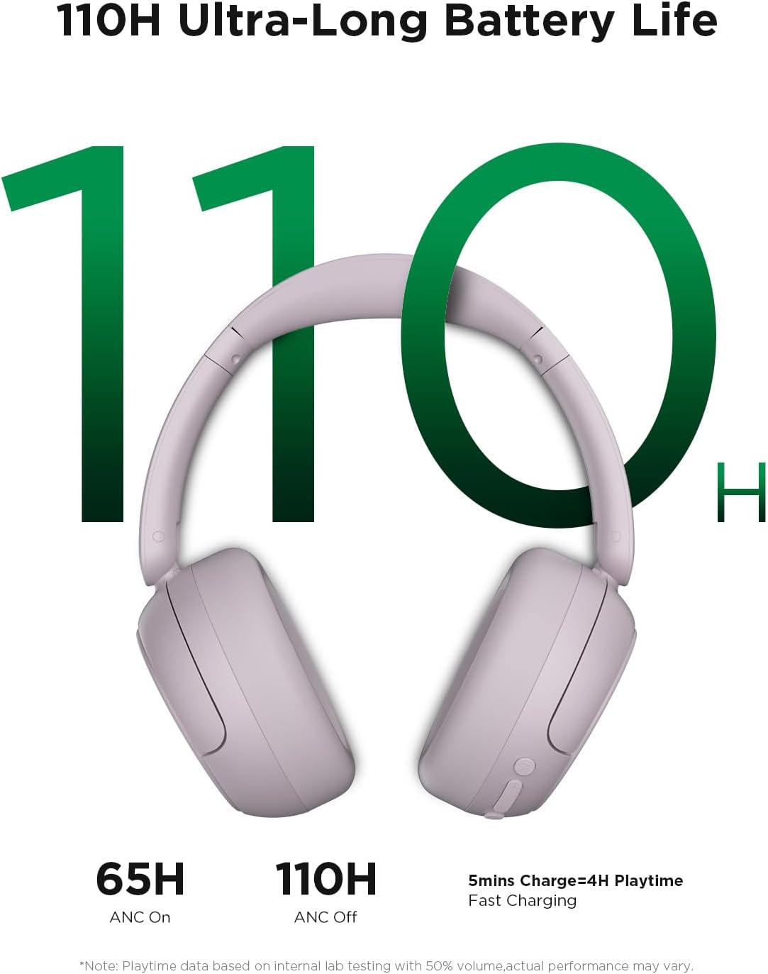 Thumbnail 2 de TALIX H30 Hybrid ANC Headphones in Purple